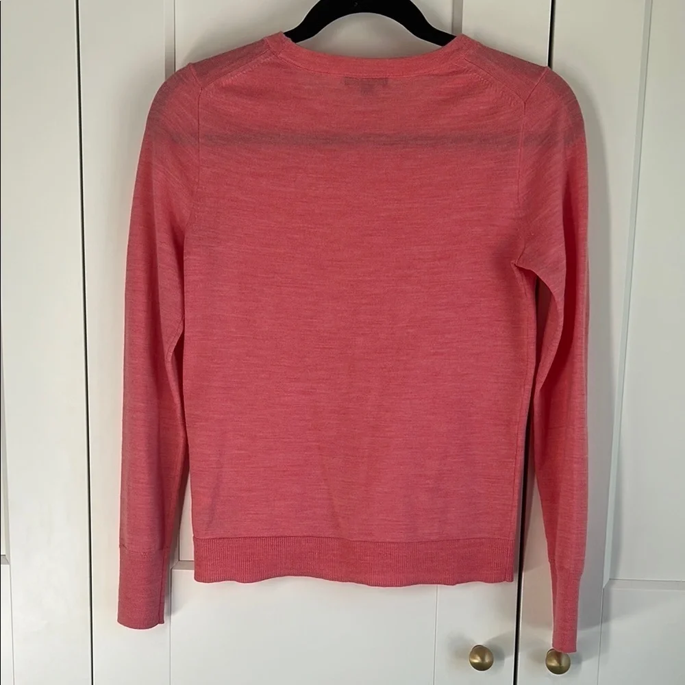 J. Crew Pink Crew Neck Sweater Lightweight Knit | XS